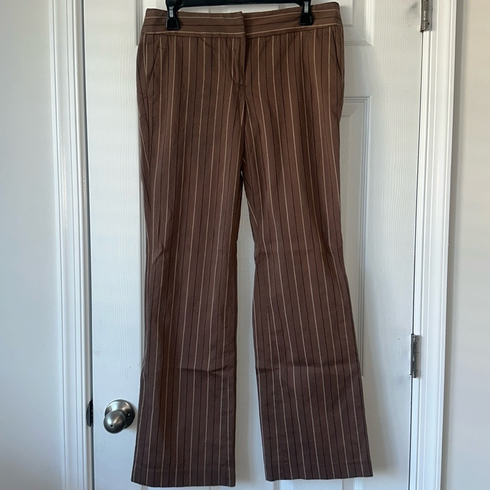 IDEOLOGY women bootleg brown with black and brown lines size 8 tall bootcut